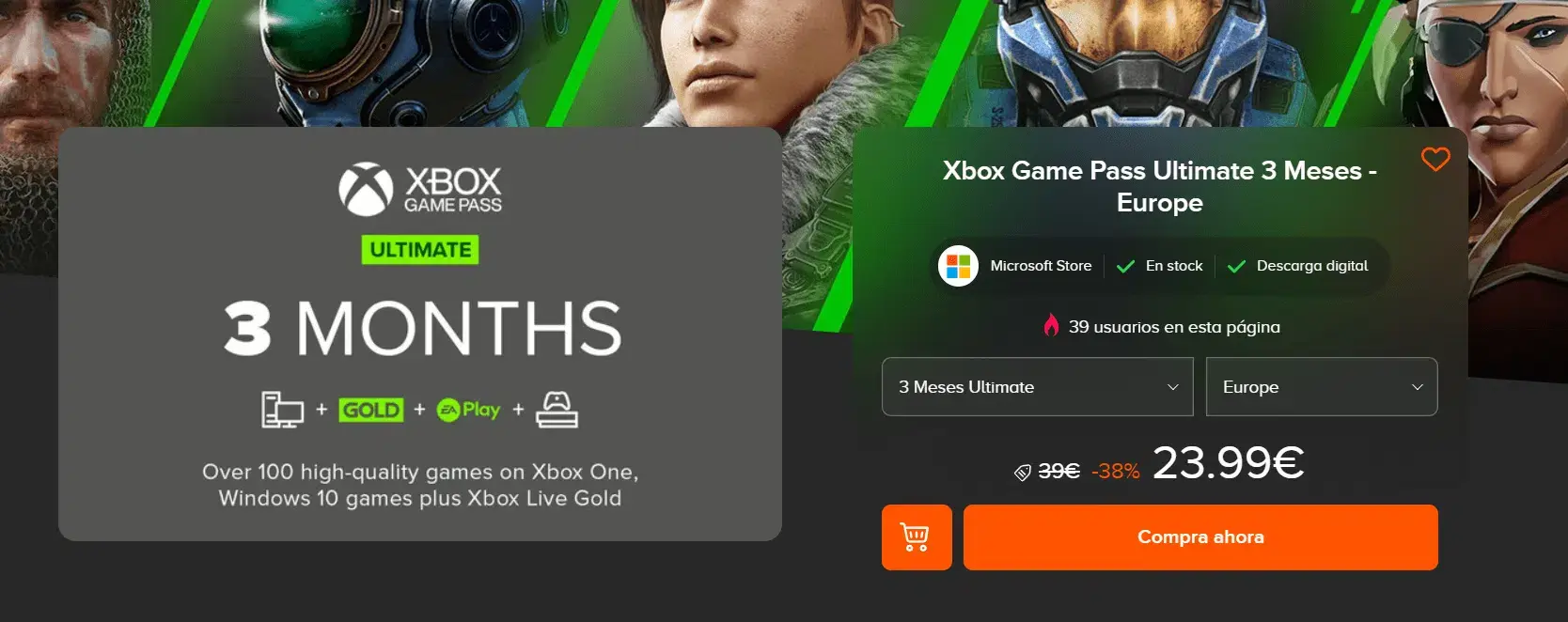 3 meses de Xbox Game Pass