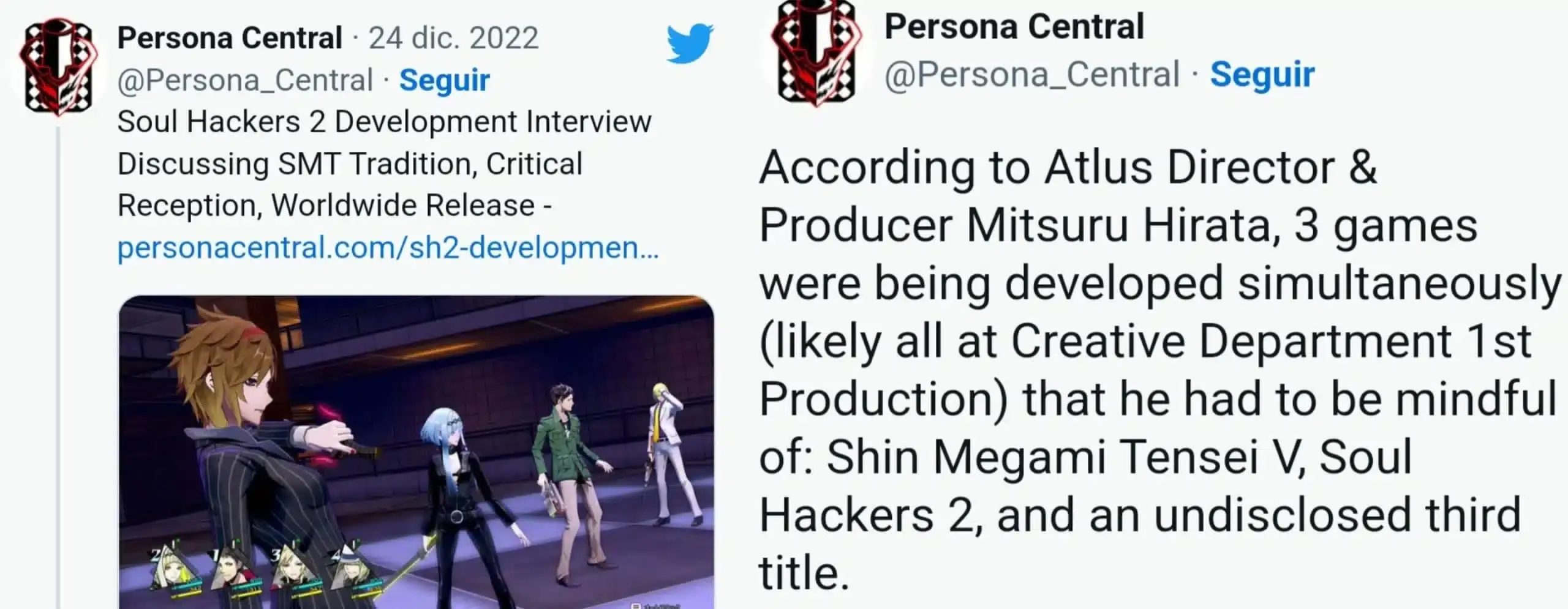 Atlus estaría trabajando en Persona 6, según las declaraciones del director Mitsuru Hirata