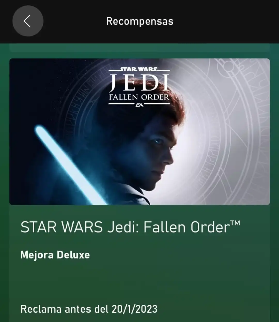 mejora gratis Star Wars Jedi Fallen Order
