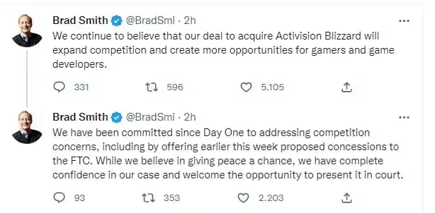 Microsoft y Activision se hartan de la FTC y llevarán el bloqueo a juicio 102