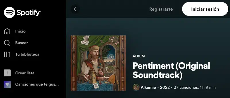 Ya puedes escuchar la BSO de Pentiment a través de varias plataformas de audio 110