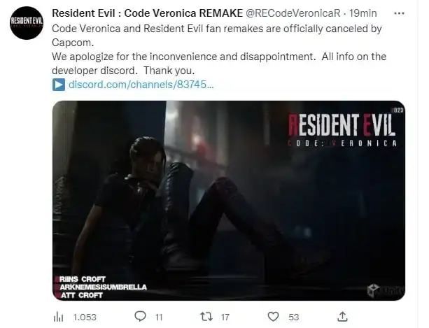 ¿Resident Evil Code: Veronica Remake se acerca? Capcom cancela el proyecto fanmade 107