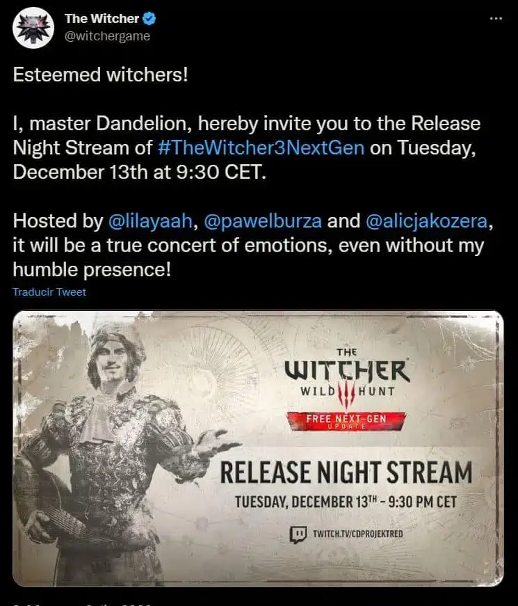 The Witcher 3 te invita a disfrutar de un streaming de su versión next-gen la semana que viene 102