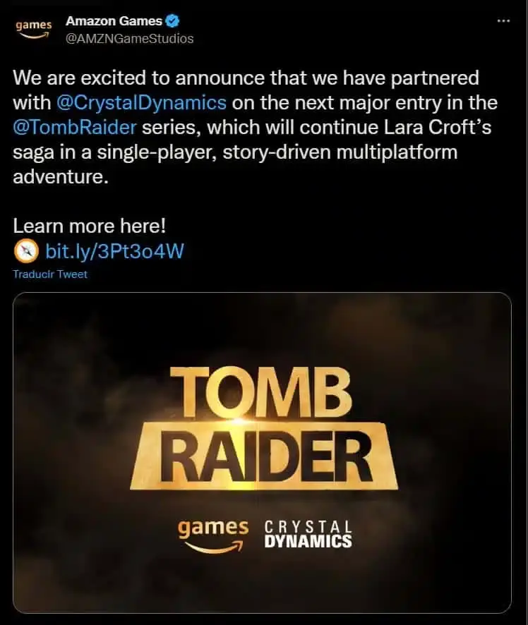 El nuevo Tomb Raider en colaboración con Amazon será "el más grande" hasta la fecha 105