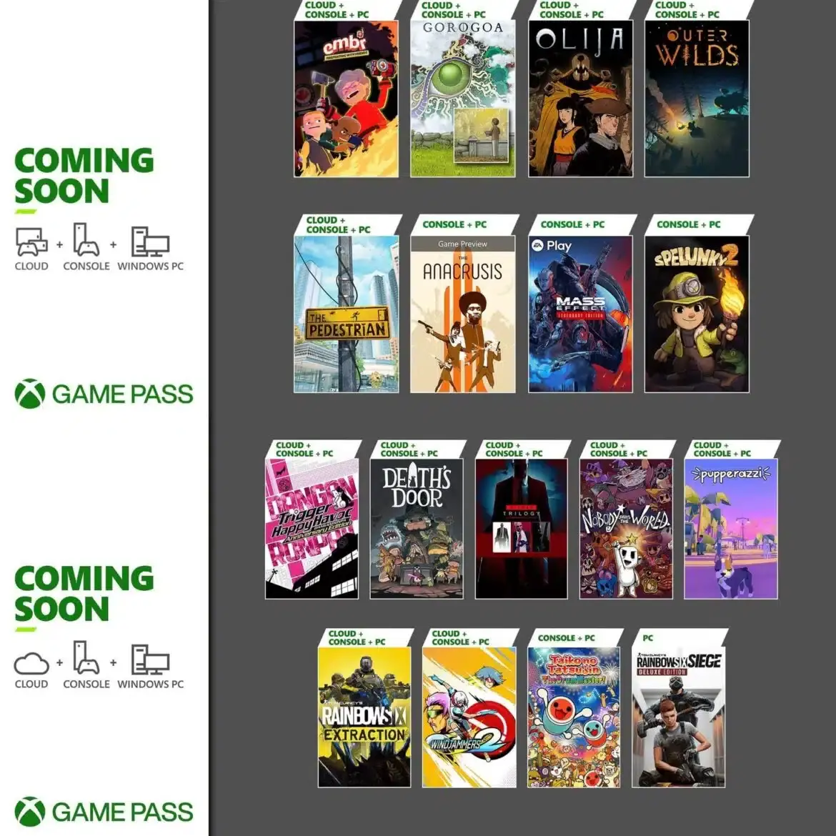 Xbox Game Pass en enero 2023