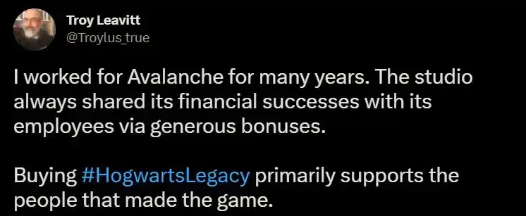 Un desarrollador de Hogwarts Legacy manda un mensaje a los que piden boicotear el juego 107