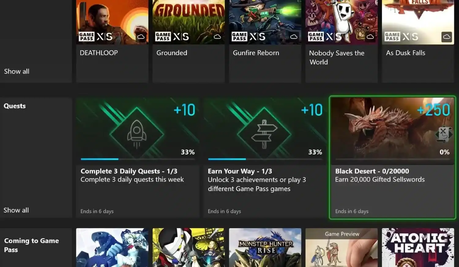 Microsoft rediseña las tareas de Xbox Game Pass para premiar más al jugador 140 Microsoft rediseña las tareas de Xbox Game Pass para premiar más al jugador 101
