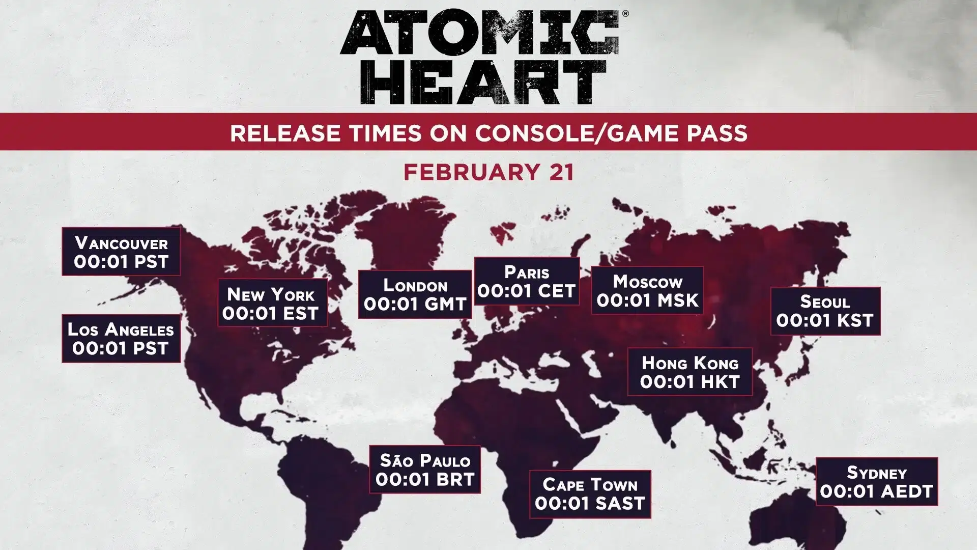 hora estará disponible Atomic Heart
