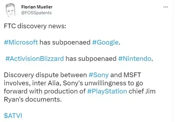 "Avengers assemble" ante la FTC: Activision llama a declarar a Nintendo y Microsoft a Google 110