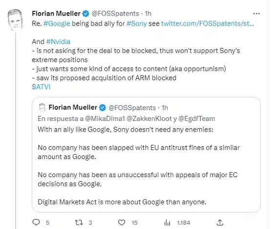 Nvidia abandona a Sony en su lucha contra Microsoft por sus "posiciones extremas" 110