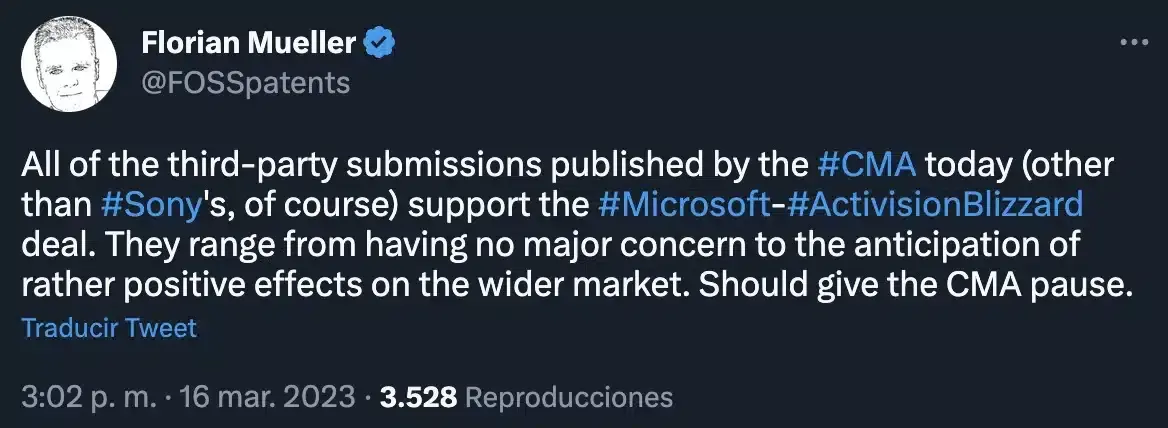 Todas las third-party que han comparecido ante la CMA apoyan la compra de Activision... menos Sony 104
