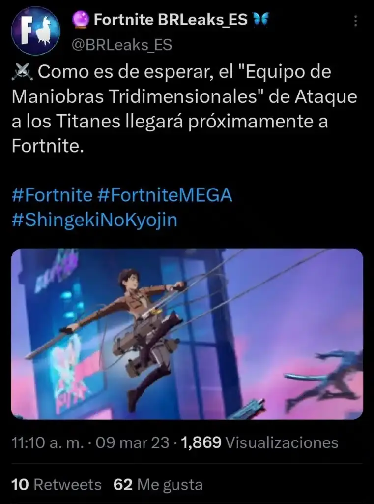 La colaboración de Fortnite y Attack on Titan no solo traerá nuevas skins al juego 140 La colaboración de Fortnite y Attack on Titan no solo traerá nuevas skins al juego