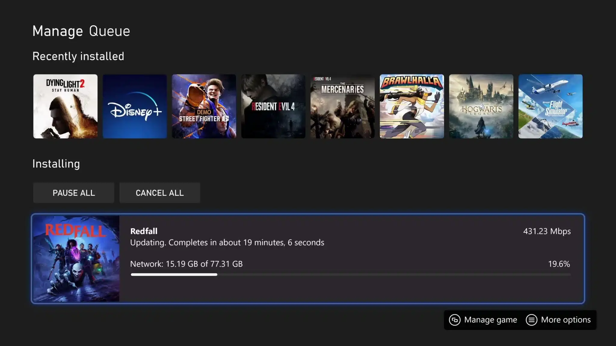 tamaño de descarga de Redfall