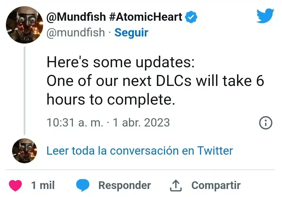 Ya sabemos cuánto durará el DLC de Atomic Heart... o no 140 cuánto durará el DLC de Atomic Heart