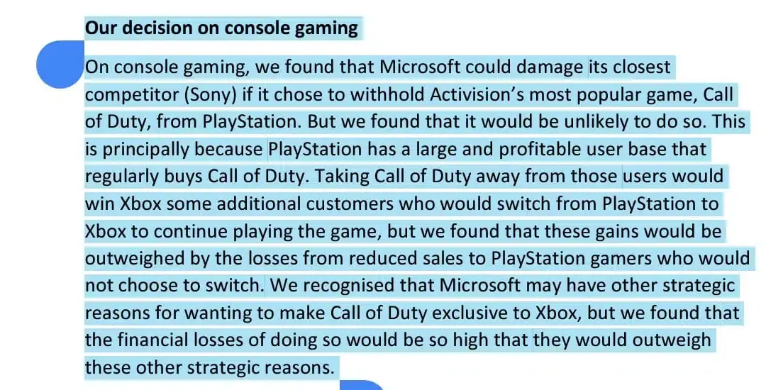 La CMA protege abiertamente a los jugadores de Call of Duty en PlayStation en su informe final 140 La CMA protege abiertamente a los jugadores de Call of Duty en PlayStation en su informe final