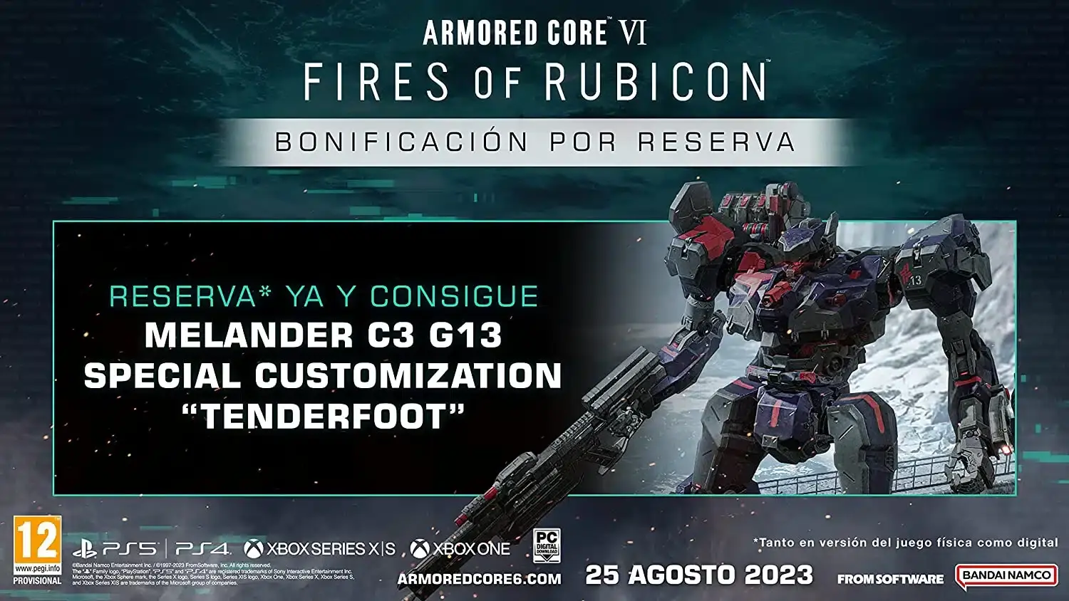 Ya en reserva las ediciones físicas de Armored Core VI Fires of Rubicon: Launch y Collector's 112
