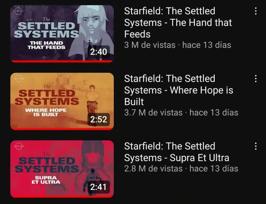 La mini serie animada de Starfield recopila millones de visualizaciones 140 La mini serie animada de Starfield recopila millones de visualización