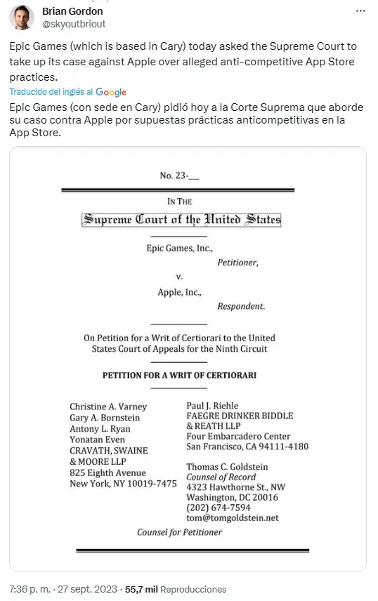 Epic Games Vs Apple
