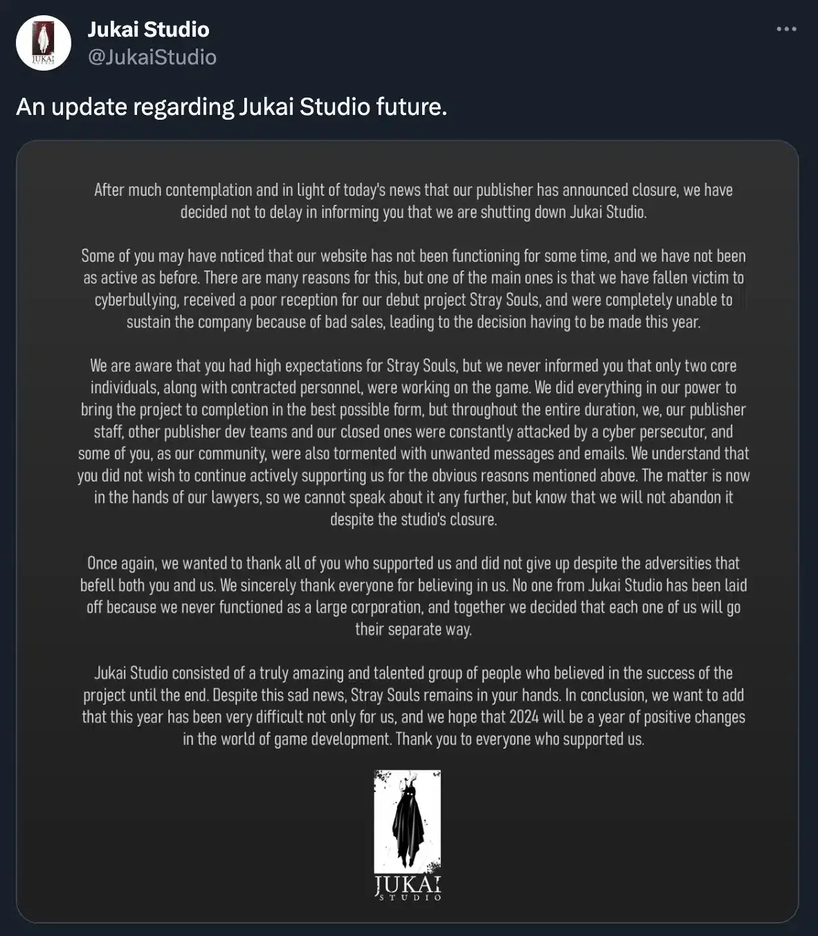 De querer ser el nuevo Silent Hill a provocar el fin del estudio: Jukai cierra sus puertas tras el fracaso de Stray Souls 104