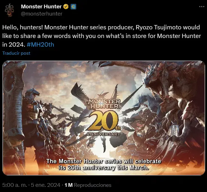Capcom revela cuando podrían llegar nuevas noticias de Monster Hunter Wilds