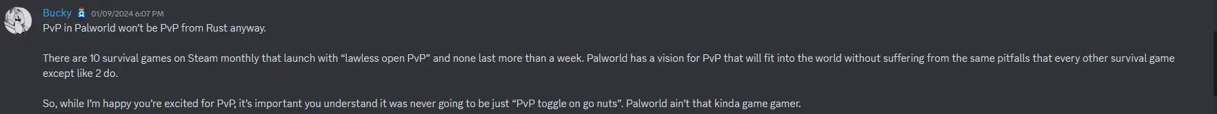 Palworld se inspirará en Rust para introducir sus mecánicas PvP