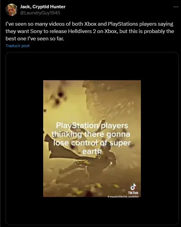 Jugadores de PlayStation inundan las redes pidiendo que Helldrivers 2 llegue a Xbox