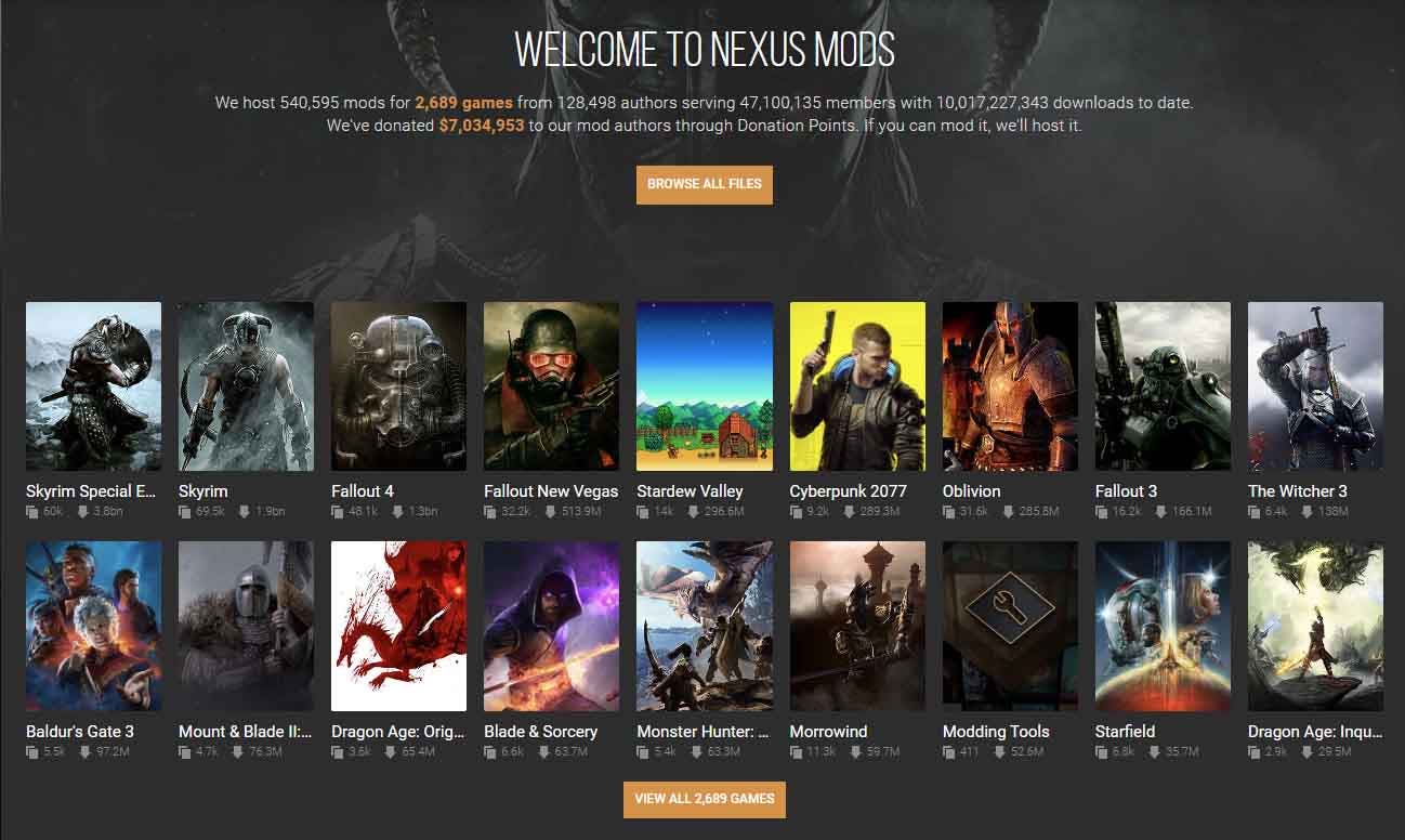 La página más grande de mods en PC ha sido vendida de por su creador: Nexus Mods cambia de dirección