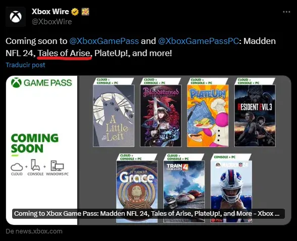 Juegos que llegarán a Xbox Game Pass