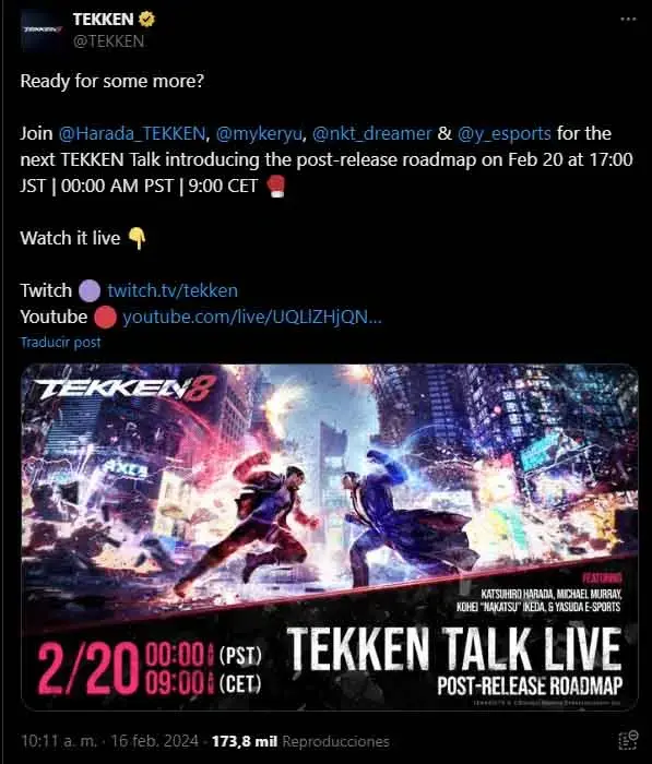 Tekken 8 añadirá una tienda en el juego y, mañana, expondrá el contenido post-lanzamiento
