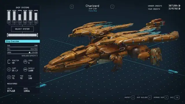 Un jugador de Starfield crea la nave más épica inspirada en Charizard de Pokémon