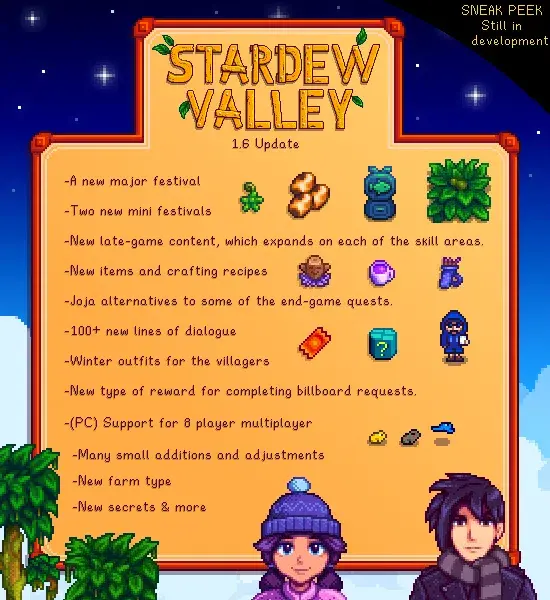 Stardew Valley supera los 30 millones de copias y anuncia fecha para la actualización 1.6, esperada desde 2022 107