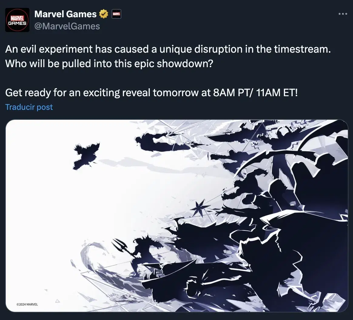 Marvel presentará mañana su nuevo videojuego, que podría ser un multijugador al estilo Overwatch 111