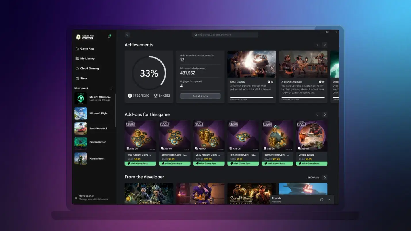 aplicación de Xbox