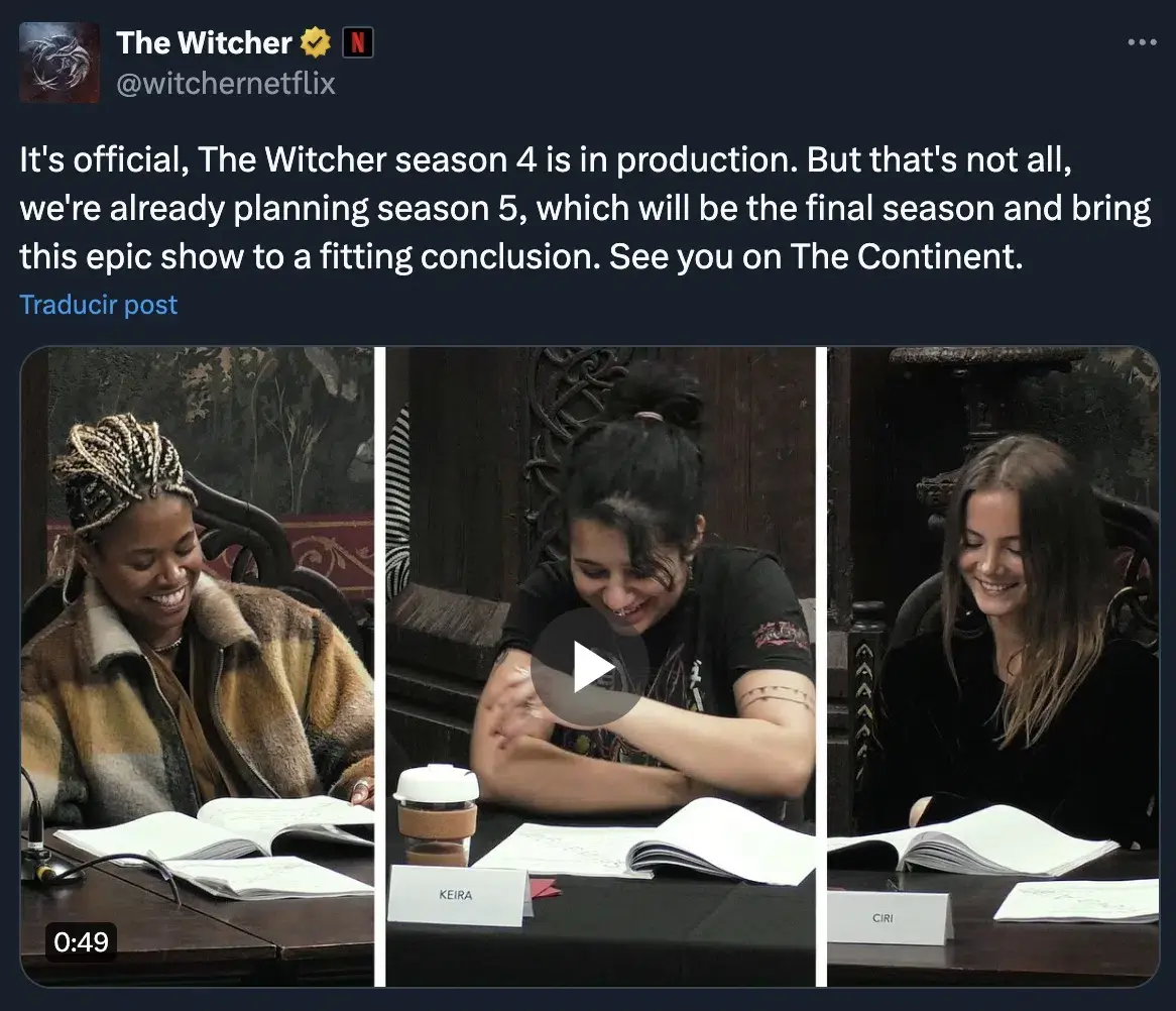 The Witcher de Netflix terminará en su quinta temporada, contradiciendo los planes iniciales 102