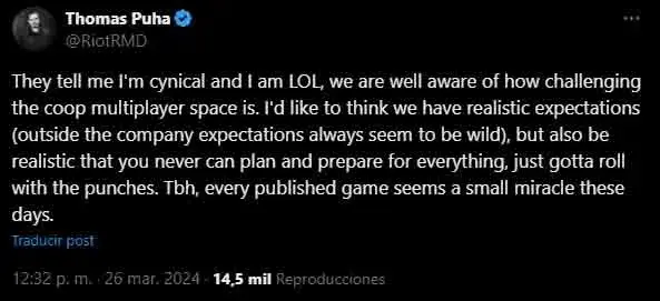 Remedy Entertainment es "muy consciente" de los riesgos que enfrentará Condor por ser cooperativo 102