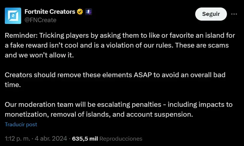 Epic Games presenta normas más estrictas para monetizar las creaciones de la comunidad en Fortnite