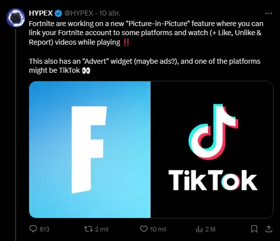 Fortnite permitirá ver YouTube y otras plataformas multimedia
