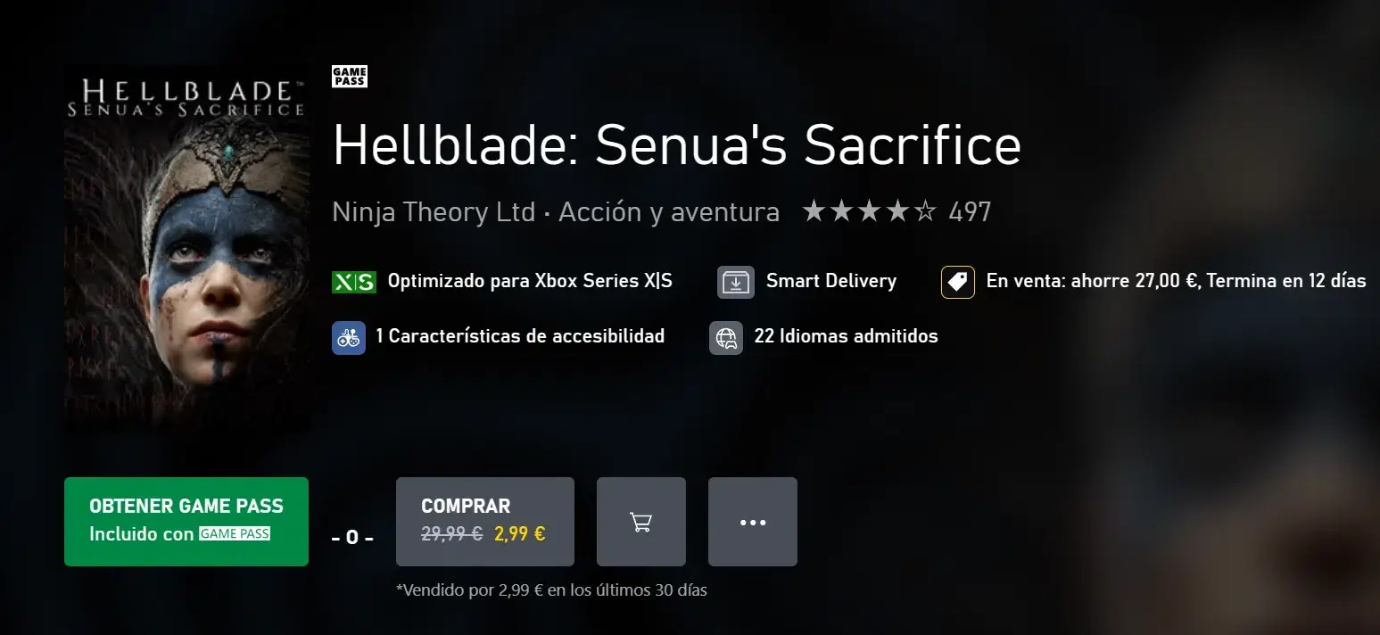 ¿No has jugado Hellblade? Consíguelo al 90% de descuento y prepárate para la secuela