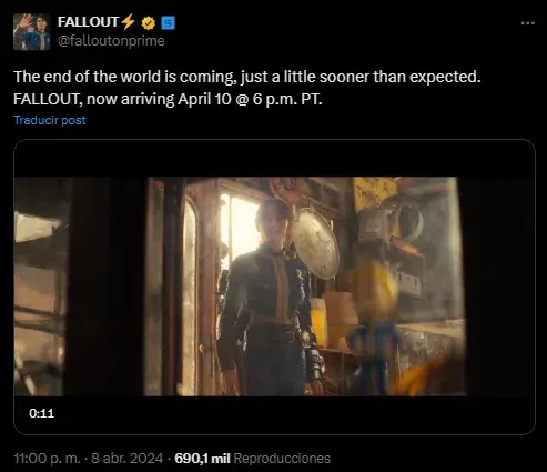 La esperada serie de Fallout adelanta su día de estreno en Prime Video