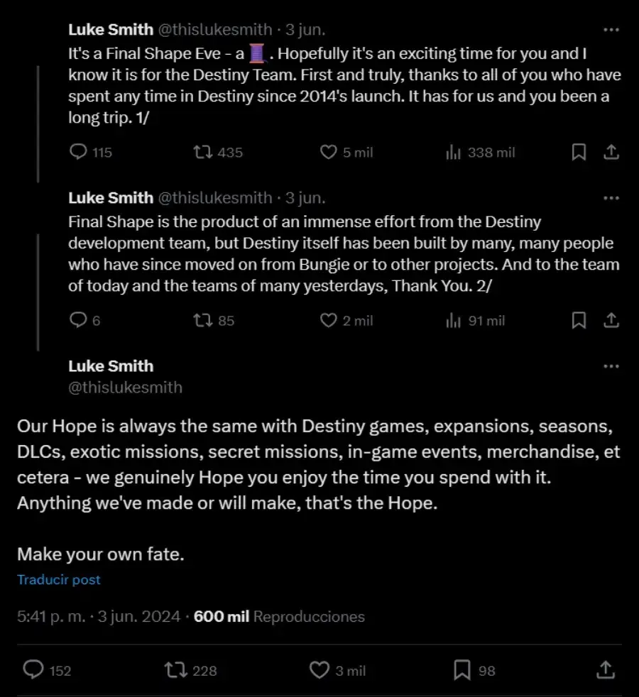 Bungie ya ha empezado a hacer referencia a Destiny 3