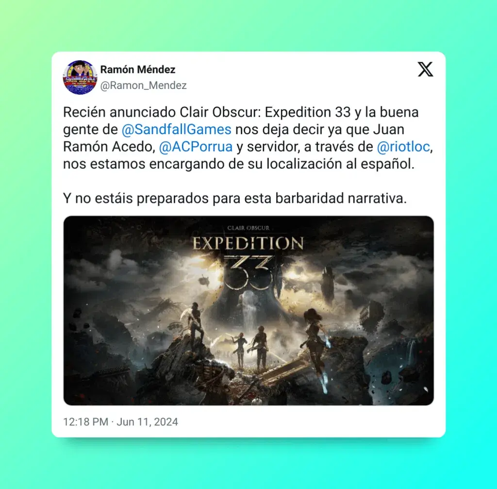 Ya tenía buena pinta, pero ahora acaba de confirmar que llegará en español: Expedition 33 pinta a ser uno de los grandes de 2025