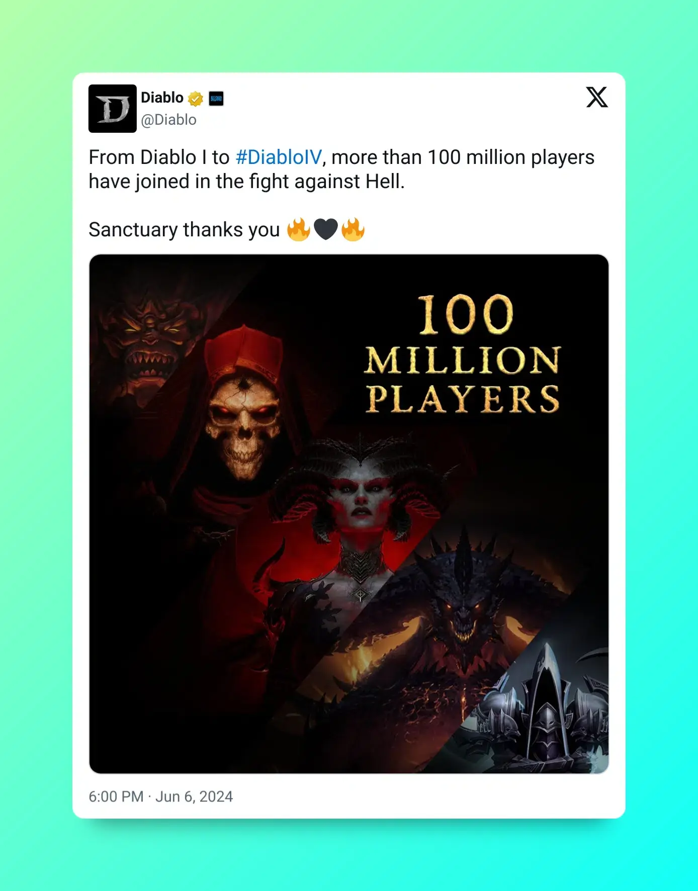 ¡100 millones de jugadores! Blizzard celebra que Diablo es su nueva gallina de los huevos de oro