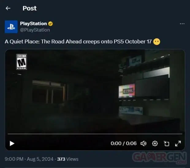 Ya sabemos la fecha de estreno del videojuego de terror A Quiet Place: The Road Ahead gracias a una filtración de PlayStation 107