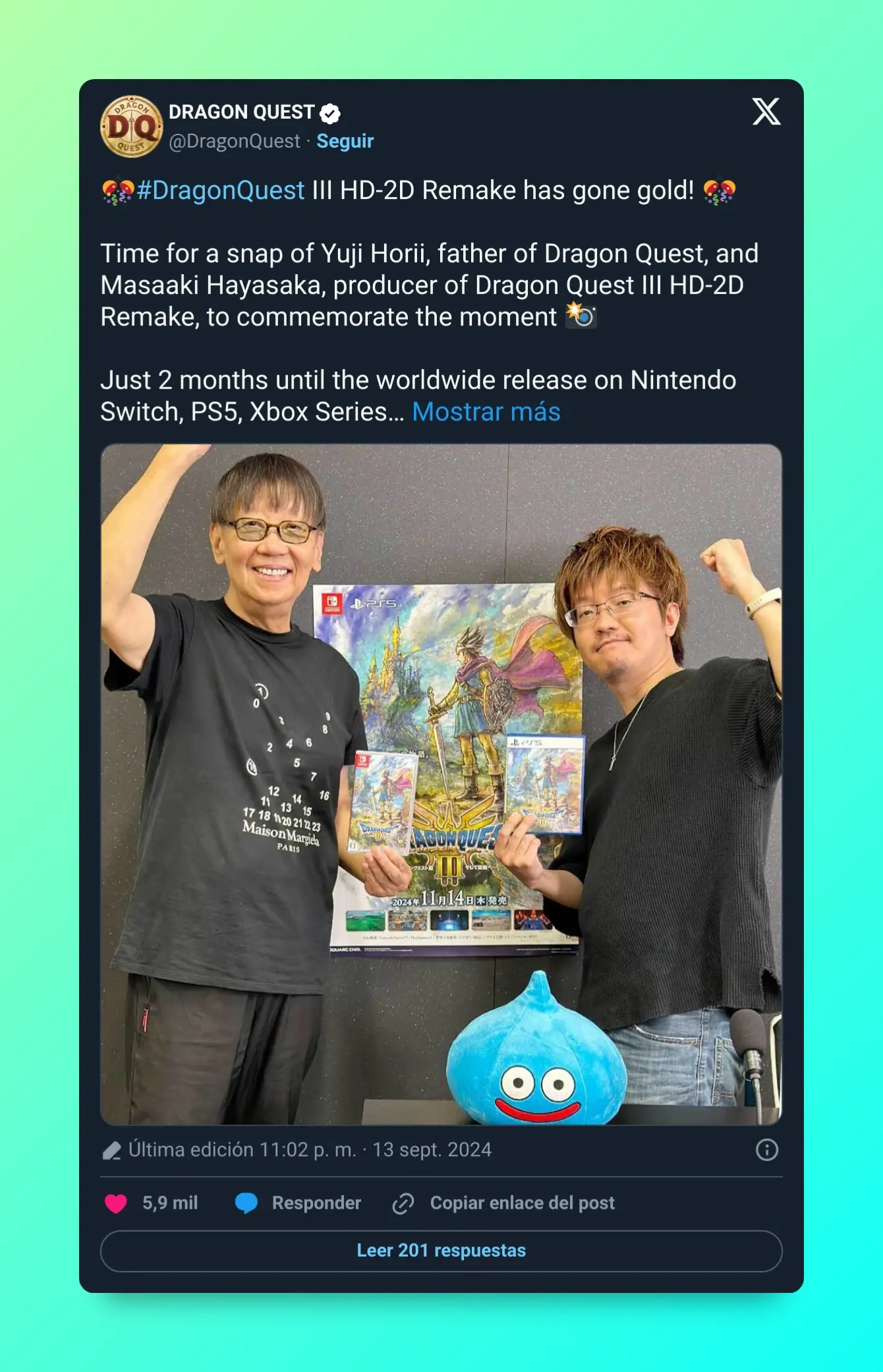 Dragon Quest 3 HD-2D ya es gold y está listo para lanzarse en un par de meses