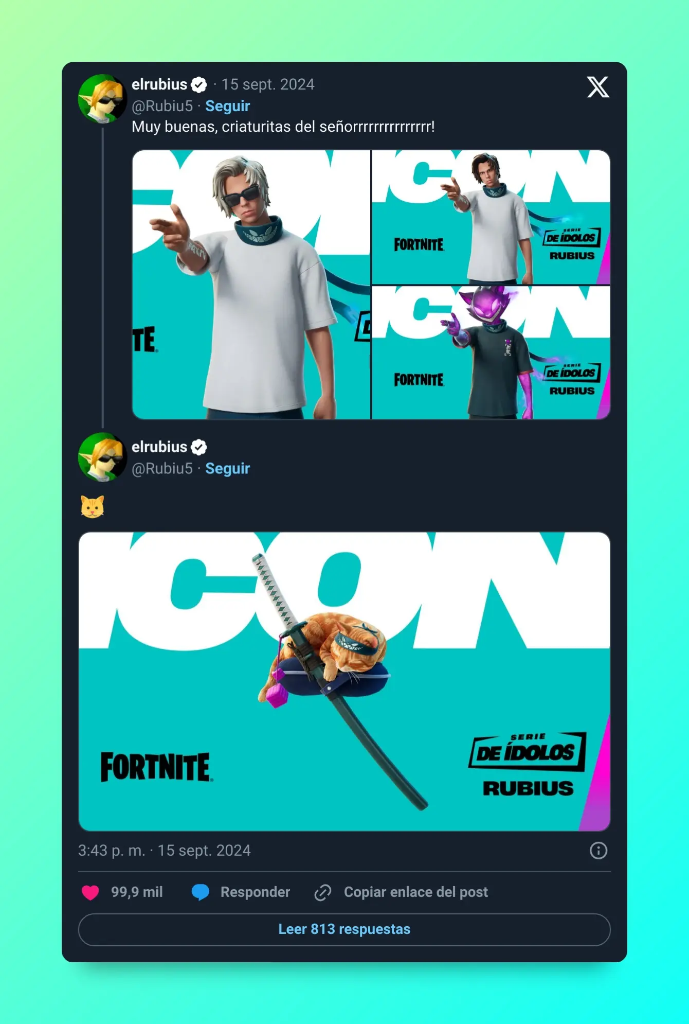 ElRubius anuncia su skin de Fortnite y el parecido es con el streamer es de asombro