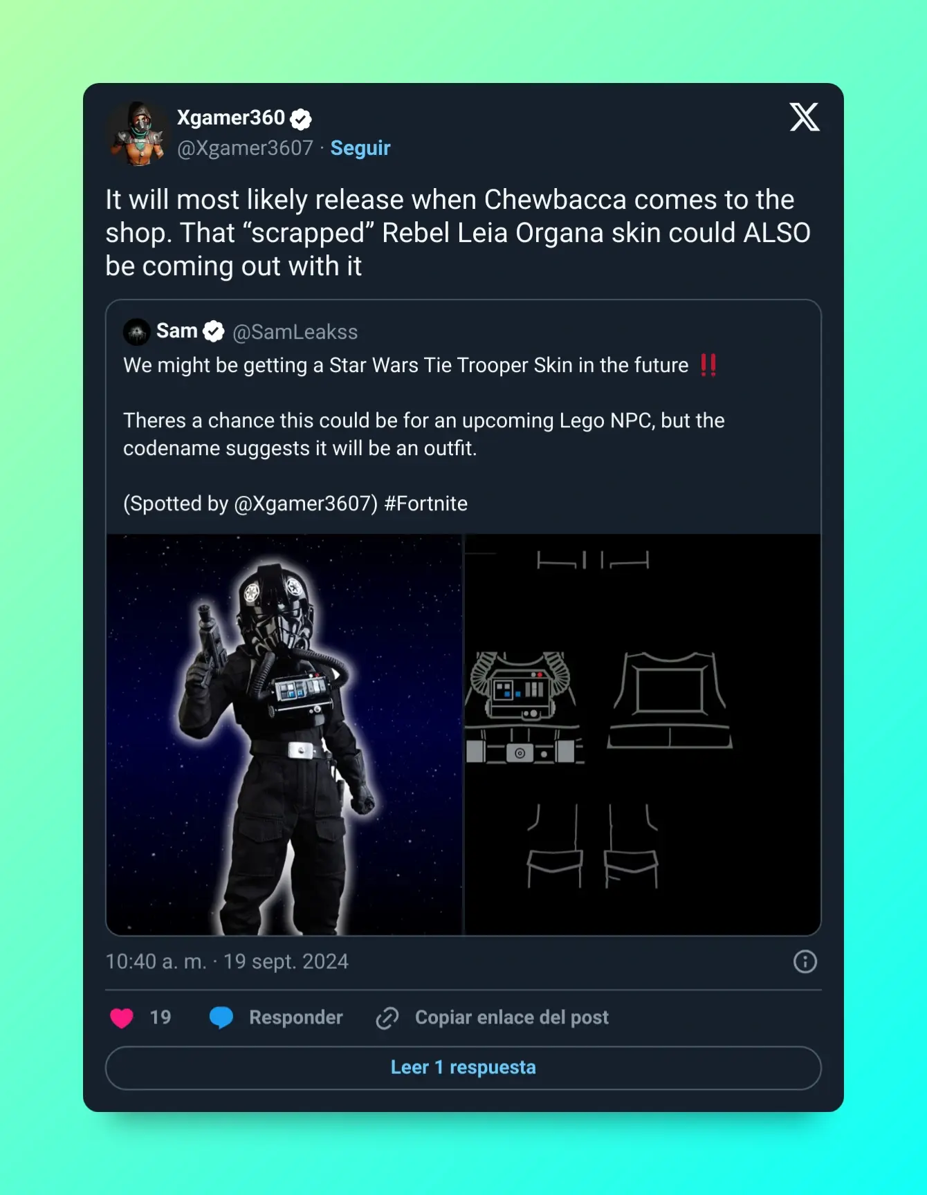 Fortnite estaría a punto de recibir nuevas skins de Star Wars en la tienda, según filtraciones
