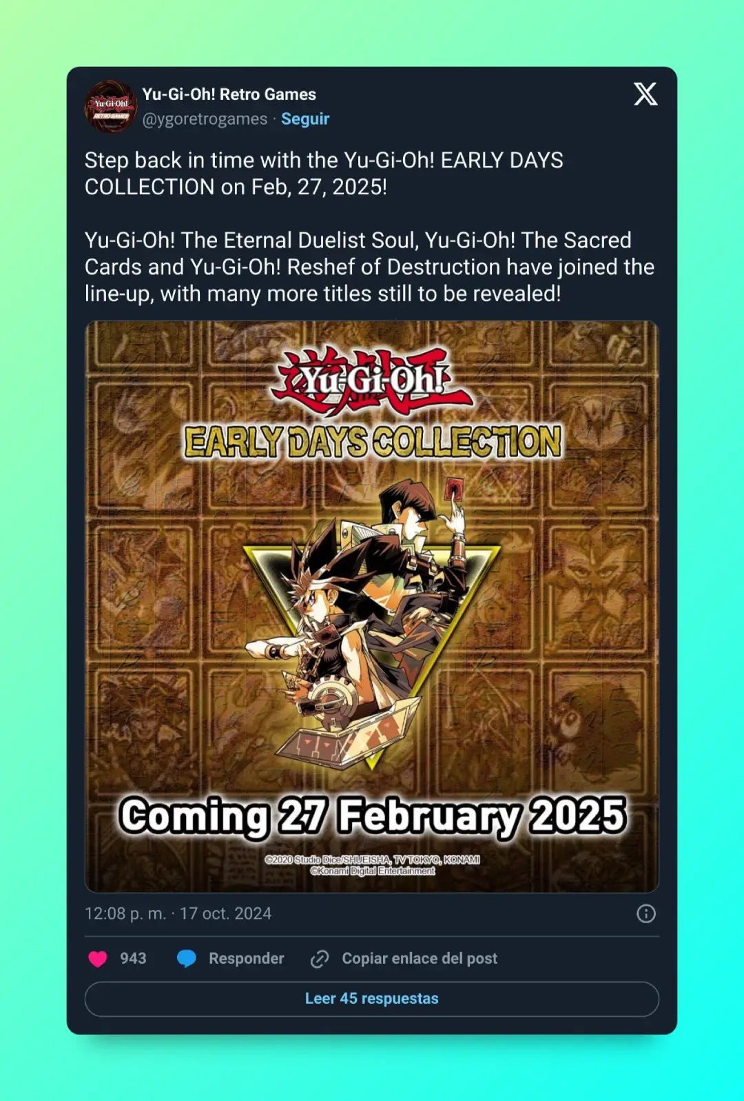 Yu-Gi-Oh! Early Days Collection confirma su fecha de lanzamiento junto los primeros 8 títulos que estarán disponibles el primer día