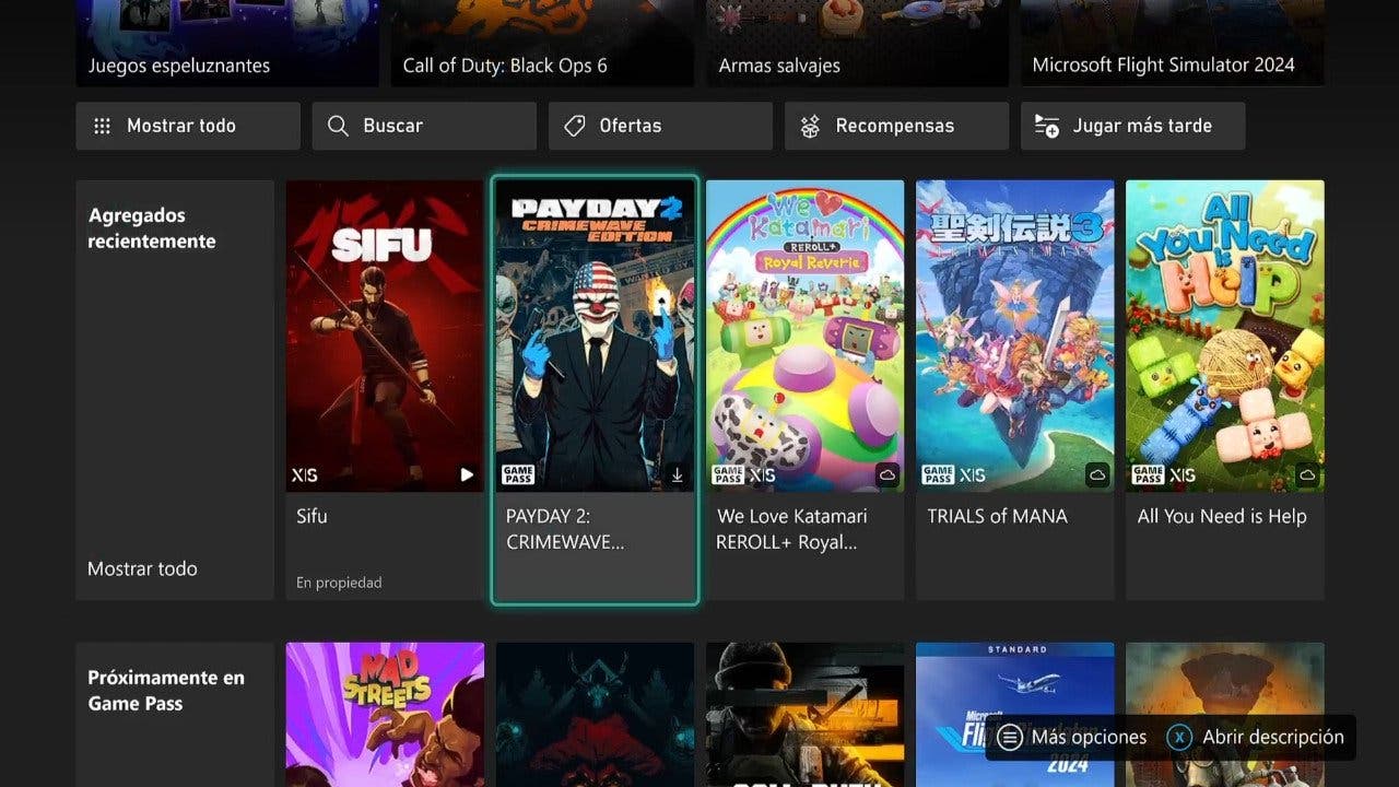 Aparece por sorpresa un juego que no estaba anunciado para Xbox Game Pass: Payday 2: Crimewave Edition 104