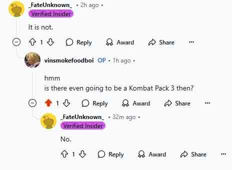 El pobre rendimiento habría llevado a cancelar el siguiente pack de contenidos de Mortal Kombat 1