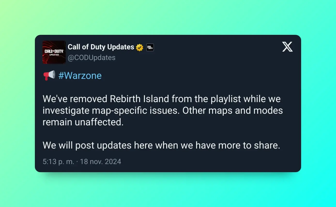 Uno de los mapas favoritos de los jugadores de Warzone ha sido deshabilitado_ Isla de Renacimiento ha llegado a Black Ops 6 lleno de errores